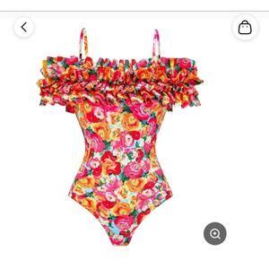 Addery Off The Shoulder Blossom Swimsuit One Piece Bathing Suit Size Medium EUC